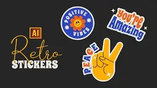 HOW TO CREATE A RETRO STICKERS IN ADOBE ILLUSTRATOR. TREND 2024