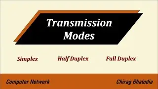 Transmission Modes in Network | Simplex | Half Duplex | Full Duplex | Transmission Modes Animation