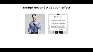 How to Make "Image Hover 3D Caption Effect" and Also Responsive Using Only HTML & CSS - SFC