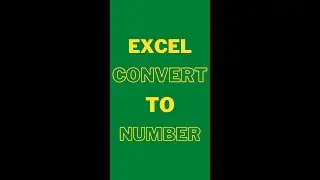 EXCEL CONVERT TO NUMBER | Sayıya Dönüştürme İşlemi #shorts #excel