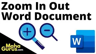 How to Zoom in Zoom Out MS Word | Zoom Page in MS Word | Mahagurus