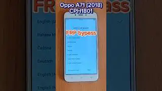 Oppo A71 frp bypass #oppoa71 #oppofrpbypass #cph1801 #googleaccountbypass