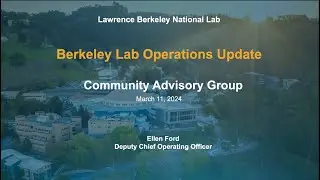 Berkeley Lab CAG Meeting- March 11, 2024