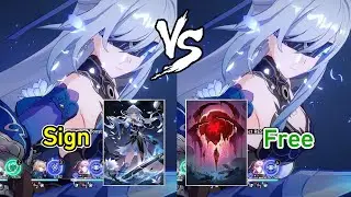 Jingliu Lightcone I Shall Be My Own Sword vs On the Fall of an Aeon Comparison - Honkai Star Rail