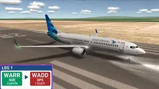 Real Flight Simulator | Garuda Indonesia GA 342  | Surabaya (WARR) -  Denpasar (WADD) | B737-800