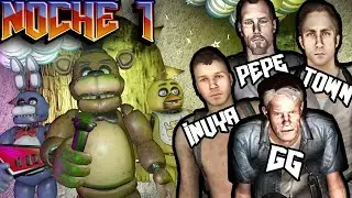 LLEGAREMOS a las 6AM en FREE ROAM? | FNaF 1 DOOM MOD con iTown, Inuya y Pepe - GG Games