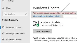 How to Fix Some Settings Are Managed By Your Organization in Windows 10