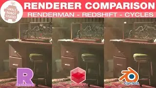 Blender Cycles, Renderman & Redshift Render Comparison