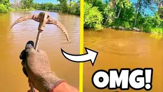 You Wont Believe What I Snagged With My GIANT HOOK! (Magnet Fishing)