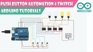 Smart Home Automation Using Push Button On Tinkercad Arduino Project | Arduino Project | Dry Project