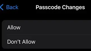 How To Allow/Don’t Allow Passcode Changes On iPhone