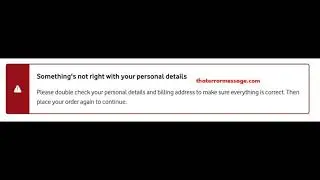 Something's not right with your personal details (Vodafone)