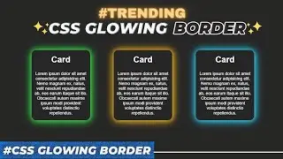 🔥TRENDING CSS🔥CSS Glowing Border Animation 4 mins using HTML &  CSS | CSS Border Animation Effects