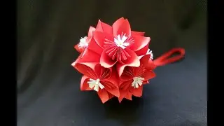 Цветочная кусудама. Шар из бумаги. Flowers kusudama. Paper ball DIY