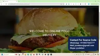 Food Order Project in Java Using JSP, Servlet and MySql with Source Code