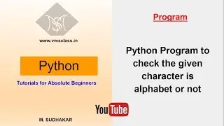 Python program to check the given character is an alphabet or not