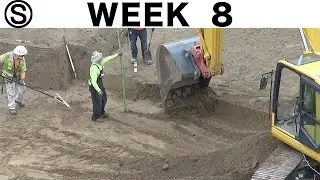 One-week construction time-lapse with closeups: Week 8 of the Ⓢ-series: Excavation completed