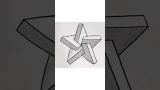 3D star drawing #drawing #3ddrawing #shorts