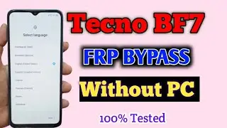 Tecno BF7  Frp Bypass | Tecno Spark Go 2023 Frp Unlock