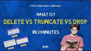 What is Delete vs Truncate vs Drop in SQL? | IN 3 MINUTES | Definition | Applications