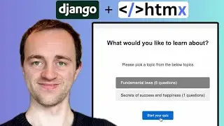 Create a quiz app with HTMX and Django in 8 mins ☑️