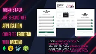 MERN Stack Project: Build a Full Stack Job Seeking Application with React, Node, MongoDB, Express