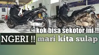 Cuci tanpa sentuh NMAX terJOROK sedunia || kinclong tanpa di gosok kita GRASS kan