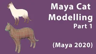 Maya 2020, Modelling a low poly cat using reference image - part 1