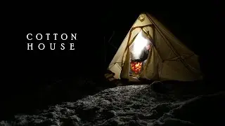 Winter Camping in a Cotton Canvas Hot Tent -11C Fresh Snow