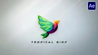 Clean Intro Bird Logo Animation : After Effects Tutorial - ( No Plugins )