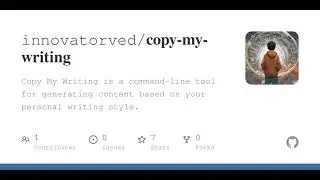 GitHub - innovatorved/copy-my-writing: Copy My Writing is a command-line tool for generating cont...