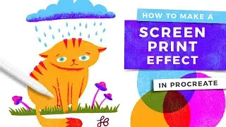 Screen Print Effect in Procreate - Stay Home and Draw