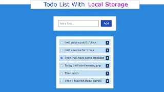 JavaScript Todo List | Todo List using HTML CSS & JavaScript | Todo List in JavaScript