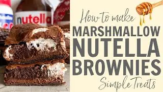 How to make Marshmallow Nutella Brownies! Recipe #Shorts