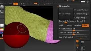 EASY ZBRUSH - ZREMESHER/TOPOLOGY BRUSH/ZSPHERE RETOPOLOGY