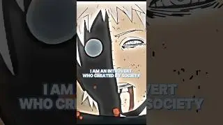 BORN TO BE EXTROVERT 😎🤧 FORCED TO BE INTROVERT 😭🤕#naruto #anime #sadmoments #introvert #obito #sad