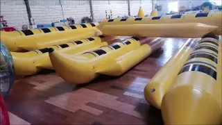 cheap CE air floatable inflatable banana boat PVC floating inflatabale water park Chinese Company