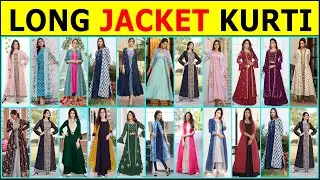 Kurti With Long Shrug Design Shrug Kurti Designs 2023 Long Jacket With Salwar Suit