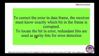 Error Correction -Part 1 - CS371 DCN (Updated)