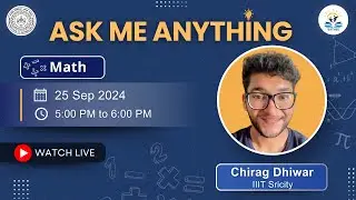 Ask Me Anything | Math Live Session by Chirag Dhiwar | IIIT Sricity