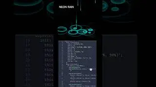 NEON RAIN with HTML Canvas | HTML5 Canvas Tutorial #shorts #coding #JavaScript