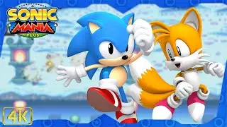 Sonic Mania Plus ⁴ᴷ Full Playthrough (All Chaos Emeralds, Sonic & Tails gameplay)