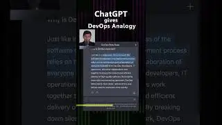 ChatGPT gives DevOps Analogy