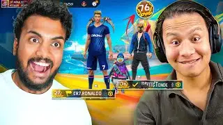 Breaking 76 Winning Streak Of Big angry Youtuber UR Cristiano Ronaldo Prank 😱 - Garena Free Fire Max