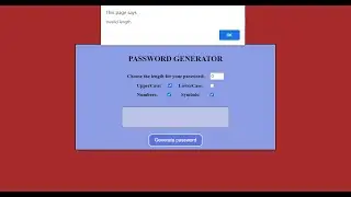 Customized Password Generator In JavaScript With Source Code | Source Code & Projects