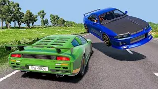 High Speed Traffic Car Crashes #152 - BeamNG Drive | CrashBoomPunk