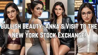 Bullish Beauty: Anna's Visit to the New York Stock Exchange! [AI Art] (Model Anna)