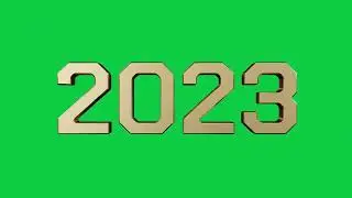 [4K] 3D 2023 Text Transition - Green Screen