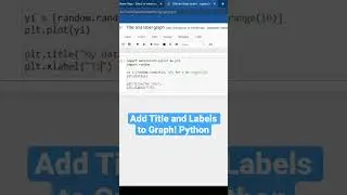 Add Title and Labels to Graph! Python matplotlib tutorial 