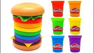 Making a Dough Rainbow Hamburger with Mrs Rainbow